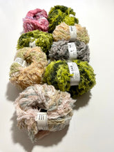 Load image into Gallery viewer, Christmas gift, Colourful Yarns, Junk Journal Yarn, Scrapbook Yarn, Art Grab Bag, Fluffy Eyelash Rainbow Ice Yarn, Novelty Fiber, Crafting