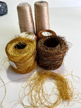 Load image into Gallery viewer, Lurex Yarn, Shining Glitter Metallic Knitting Yarn, Sparkle Thread for Felting, Knitting, Crochet, Scrapbooking, Junk Journals, Weaving