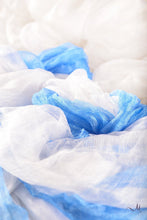 Load image into Gallery viewer, Margilan Silk Fabric, Rarefied Uzbek Silk 35" 10 yards White Silk Gauze Fabric Sold by the Yard Silk - for Nuno Felting, Pure White Magrelan-The Garden of Felt by Marina