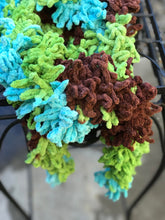 Load image into Gallery viewer, Crochet Cowl, Womens scarf, Chunky Cowl, Loop Infinity Scarf, Chain Necklace, Chain Scarf, Multicolor Scarves, Crochet Jewelry, Gift for mom-The Garden of Felt by Marina