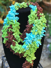 Load image into Gallery viewer, Crochet Cowl, Womens scarf, Chunky Cowl, Loop Infinity Scarf, Chain Necklace, Chain Scarf, Multicolor Scarves, Crochet Jewelry, Gift for mom-The Garden of Felt by Marina