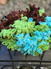 Load image into Gallery viewer, Crochet Cowl, Womens scarf, Chunky Cowl, Loop Infinity Scarf, Chain Necklace, Chain Scarf, Multicolor Scarves, Crochet Jewelry, Gift for mom-The Garden of Felt by Marina