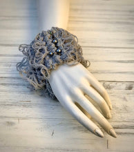 Load image into Gallery viewer, Hand Knitted Bracelet for Women, Knit Jewelry, Unique Fashion Accessories, Cuff Bracelet, Women’s accessories.-The Garden of Felt by Marina