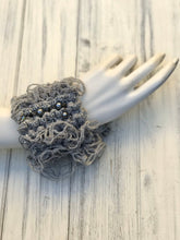 Load image into Gallery viewer, Hand Knitted Bracelet for Women, Knit Jewelry, Unique Fashion Accessories, Cuff Bracelet, Women’s accessories.-The Garden of Felt by Marina