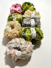 Load image into Gallery viewer, Christmas gift, Colourful Yarns, Junk Journal Yarn, Scrapbook Yarn, Art Grab Bag, Fluffy Eyelash Rainbow Ice Yarn, Novelty Fiber, Crafting