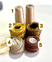 Load image into Gallery viewer, Lurex Yarn, Shining Glitter Metallic Knitting Yarn, Sparkle Thread for Felting, Knitting, Crochet, Scrapbooking, Junk Journals, Weaving