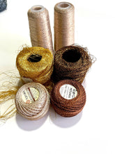 Load image into Gallery viewer, Lurex Yarn, Shining Glitter Metallic Knitting Yarn, Sparkle Thread for Felting, Knitting, Crochet, Scrapbooking, Junk Journals, Weaving