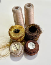 Load image into Gallery viewer, Lurex Yarn, Shining Glitter Metallic Knitting Yarn, Sparkle Thread for Felting, Knitting, Crochet, Scrapbooking, Junk Journals, Weaving
