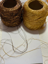 Load image into Gallery viewer, Lurex Yarn, Shining Glitter Metallic Knitting Yarn, Sparkle Thread for Felting, Knitting, Crochet, Scrapbooking, Junk Journals, Weaving