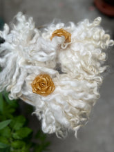 Load image into Gallery viewer, Christmas gift, Natural locks, Wool fleece for felting, Spinning, Needle felting, Waldorf hair, Minifee monster, Doll making, Craft supply