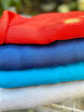 Load image into Gallery viewer, Valentines day gift, Dyed Margelan Rarefied Silk, Felted Supplies, Silk Fabric, Silk By Yard, Uzbek Natural Silk, Materials for Wet Felting