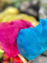 Load image into Gallery viewer, Valentines day gift, Dyed Margelan Rarefied Silk, Felted Supplies, Silk Fabric, Silk By Yard, Uzbek Natural Silk, Materials for Wet Felting