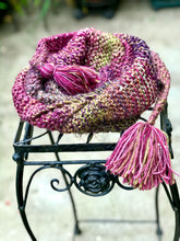 Load image into Gallery viewer, Knitted Scarf for Women with fringe-The Garden of Felt by Marina