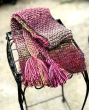Load image into Gallery viewer, Knitted Scarf for Women with fringe-The Garden of Felt by Marina
