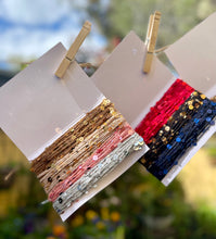 Load image into Gallery viewer, Set Royal Double Sequins Cotton Yarn for Nuno Felting, Knitting, 6mm & 3mm Sequins-The Garden of Felt by Marina