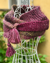 Load image into Gallery viewer, Knitted Scarf for Women with fringe-The Garden of Felt by Marina