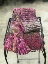 Load image into Gallery viewer, Knitted Scarf for Women with fringe-The Garden of Felt by Marina