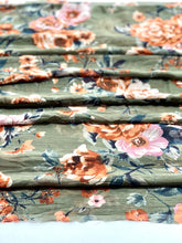 Load image into Gallery viewer, Floral Fabric, Materials for Felting, Felting Supplies for Wet Nuno Felting, Silk Scarf for Felting, Craft Supplies-The Garden of Felt by Marina