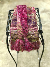 Load image into Gallery viewer, Knitted Scarf for Women with fringe-The Garden of Felt by Marina