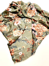 Load image into Gallery viewer, Floral Fabric, Materials for Felting, Felting Supplies for Wet Nuno Felting, Silk Scarf for Felting, Craft Supplies-The Garden of Felt by Marina