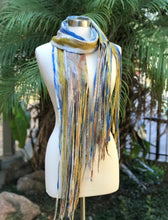 Load image into Gallery viewer, Multicolor Nuno Felted Scarf with Fringe-The Garden of Felt by Marina