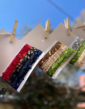 Load image into Gallery viewer, Set Royal Double Sequins Cotton Yarn for Nuno Felting, Knitting, 6mm & 3mm Sequins-The Garden of Felt by Marina