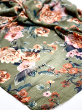 Load image into Gallery viewer, Floral Fabric, Materials for Felting, Felting Supplies for Wet Nuno Felting, Silk Scarf for Felting, Craft Supplies-The Garden of Felt by Marina