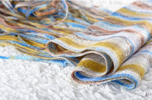 Load image into Gallery viewer, Multicolor Nuno Felted Scarf with Fringe-The Garden of Felt by Marina