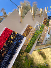 Load image into Gallery viewer, Set Royal Double Sequins Cotton Yarn for Nuno Felting, Knitting, 6mm & 3mm Sequins-The Garden of Felt by Marina