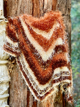 Load image into Gallery viewer, elegant fashion knitted triangular shawl, bridal knitted neckerchief, triangular handkerchief-The Garden of Felt by Marina