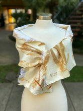 Load image into Gallery viewer, Handmade Felted Scarf with Eco print for Women-The Garden of Felt by Marina