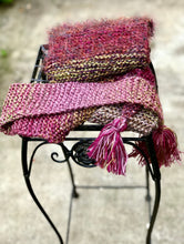 Load image into Gallery viewer, Knitted Scarf for Women with fringe-The Garden of Felt by Marina
