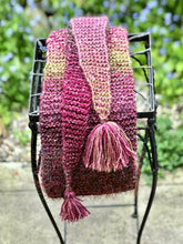 Load image into Gallery viewer, Knitted Scarf for Women with fringe-The Garden of Felt by Marina