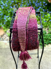Load image into Gallery viewer, Knitted Scarf for Women with fringe-The Garden of Felt by Marina