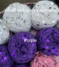 Load image into Gallery viewer, Royal Double Sequins Cotton Yarn for Nuno Felting, Knitting, 6mm & 3mm Sequins-The Garden of Felt by Marina