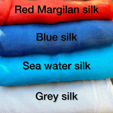 Load image into Gallery viewer, Dyed Margelan Rarefied Silk for Nuno Felting, Felted Supplies, Silk Fabric, Uzbek Natural Silk, Materials for Wet Felting