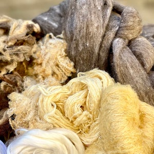 Kit for Wet Felting, Felting Supplies, Merino Wool, Viscose Fiber, White Margelan Silk-The Garden of Felt by Marina