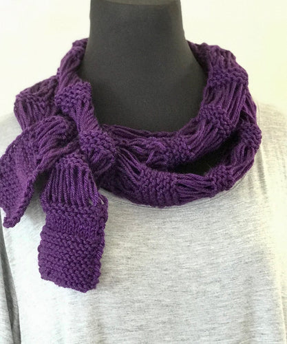 Long Skinny Knit Scarf Woman Knitted Scarf Womens Scarves Purple Scarf Womens Accessories Gift for here Fashion Warm Scarf Oversized Scarf-The Garden of Felt by Marina