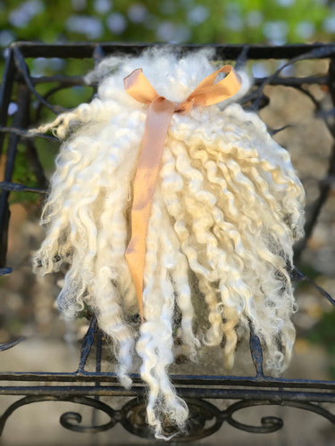 Natural Masham Locks, Washed Wool Fleece for Felting, Spinning, Needle Felting, Waldorf Hair Dools, 1 oz-The Garden of Felt by Marina