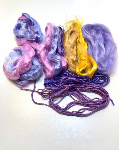 Set Viscose Fibers for Wet Felting Viscose Fiber for Nuno Felting DIY Kit Felting Supply Spinning Fiber Viscose Fiber for Art Batts 1.5 oz-The Garden of Felt by Marina