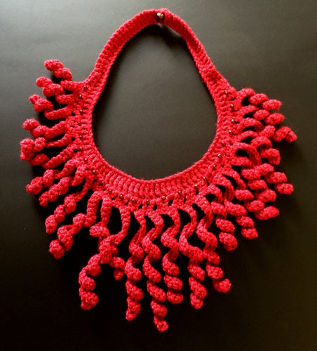 Red Crochet Necklace