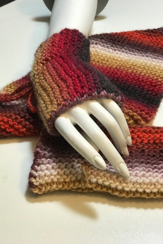 Knit Scarf and Mittens for Women