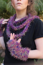 Load image into Gallery viewer, Knit Fingerless Gloves and Infinity Scarf Set