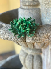 Load image into Gallery viewer, Green flower brooch made with wool