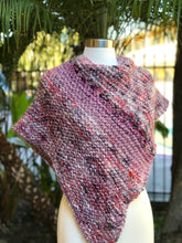 Load image into Gallery viewer, Triangle knitted scarf. Hand knitted triangular wrap-The Garden of Felt by Marina