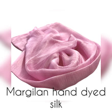 Load image into Gallery viewer, Pink Margilan Silk Gauze for Wet Felting, Craft Fabric Silk Natural Silk Silk For Scarves Hand Dyed, Price for 2 Meters-The Garden of Felt by Marina