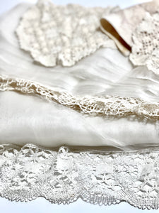 Vintage Lace, Margilan Silk Organza, Silk fibers for nunofelting-The Garden of Felt by Marina