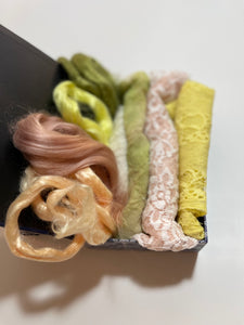 Kit Felt Scarf for Wet Felting, Felting Supplies, Merino Wool, Viscose Fiber, Margelan Hand dyed Silk, Starter Kit for Nuno Felting-The Garden of Felt by Marina