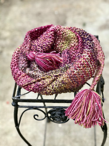 Knitted Scarf for Women with fringe-The Garden of Felt by Marina